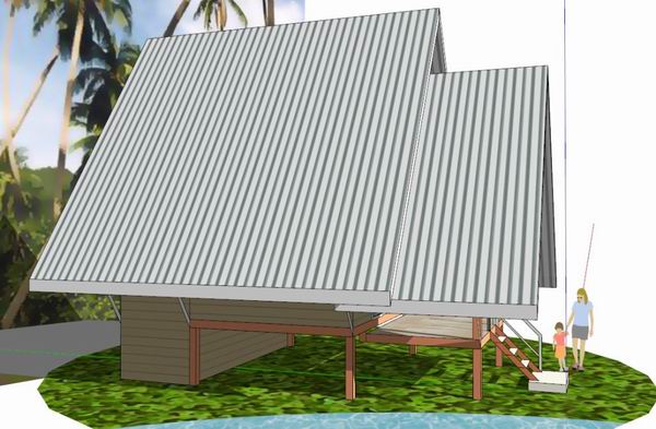 Sketchup小品模型|热带度假屋，古典风格，小品