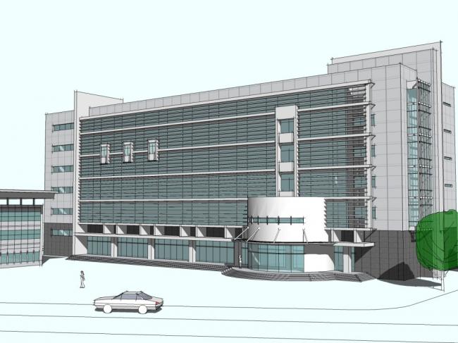 Sketchup办公模型|高层办公楼，现代风格-BIM建筑网