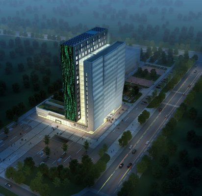 Sketchup办公模型|高层办公楼，现代风格