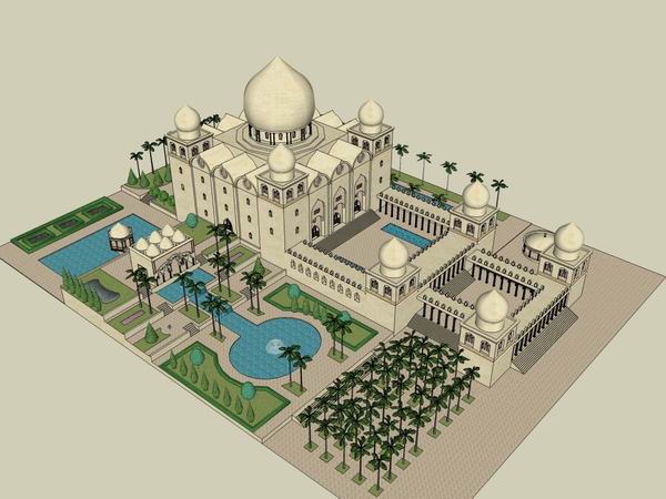 Sketchup古建筑模型|多层古堡，古典风格，古建