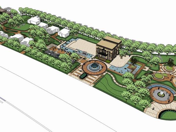 Sketchup住宅模型|多层售楼处，住宅，现代风格