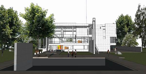 Sketchup住宅模型|多层活动中心，住宅会所，现代风格
