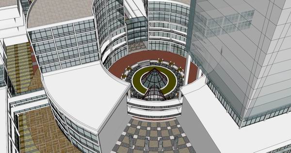 Sketchup综合体模型|多高层综合体，办公楼，商业，酒店，现代风格