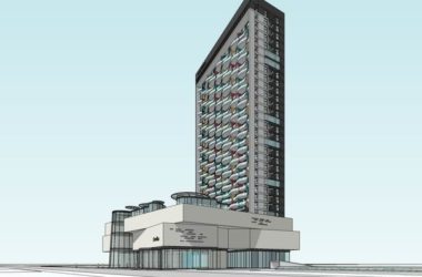 Sketchup办公模型|高层办公楼，商业，现代风格-BIM建筑网