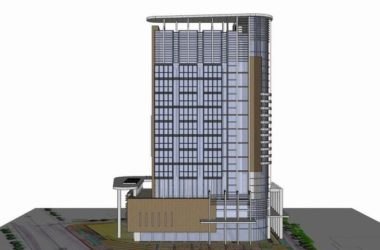 Sketchup办公模型|高层办公楼，现代风格-BIM建筑网