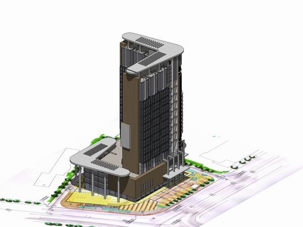 Sketchup办公模型|高层办公楼，现代风格