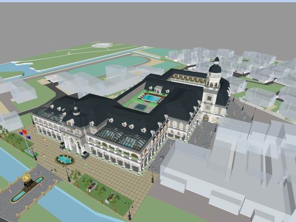 Sketchup酒店模型|多层澳洲酒店，古典风格