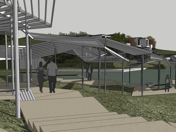 Sketchup小品模型|场地小品，现代风格