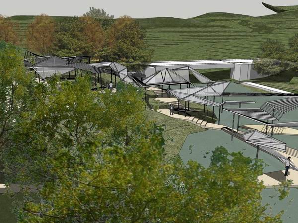 Sketchup小品模型|场地小品，现代风格