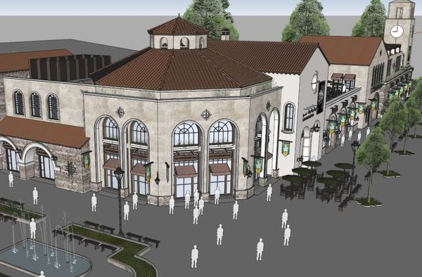 Sketchup商业模型|多层商业街，古典风格