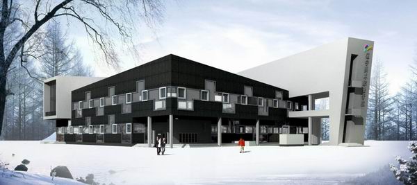 Sketchup学校模型|多层辽宁美术职业学校，校园教育建筑，现代风格