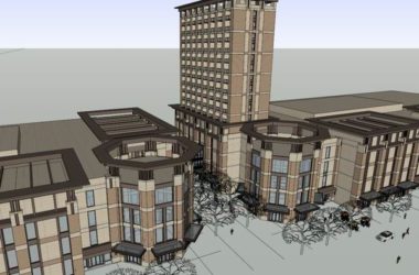 Sketchup商业模型|多层商业街，古典风格-BIM建筑网