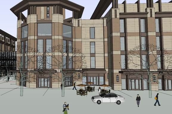 Sketchup商业模型|多层商业街，古典风格