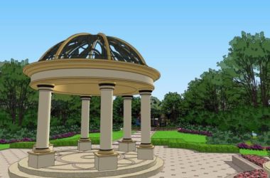 Sketchup景观模型|住宅景观，欧式古典风格-BIM建筑网