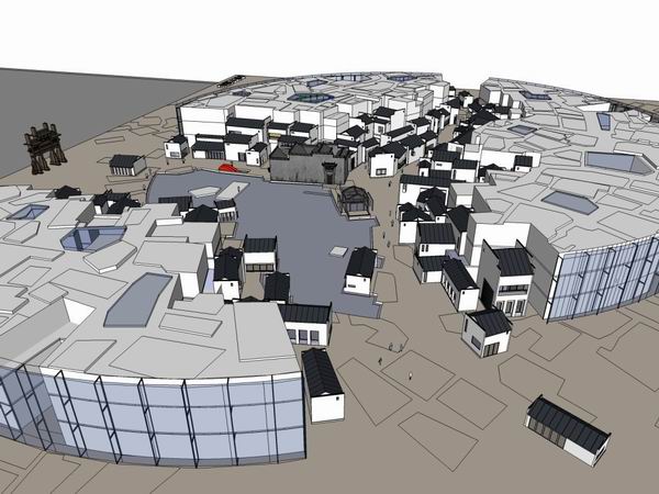 Sketchup文化模型|多层博物馆，文化建筑，中式风格-BIM建筑网