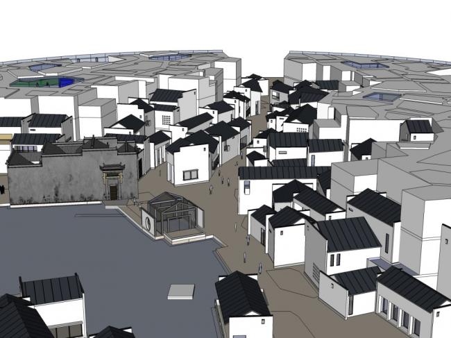 Sketchup文化模型|多层博物馆，文化建筑，中式风格