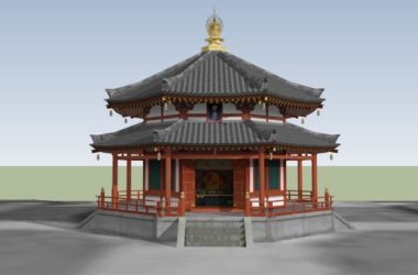 Sketchup古建筑模型|多层古塔，中式风格，古建-BIM建筑网