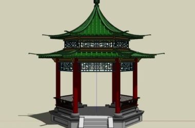 Sketchup小品模型|亭子，中式风格，小品-BIM建筑网