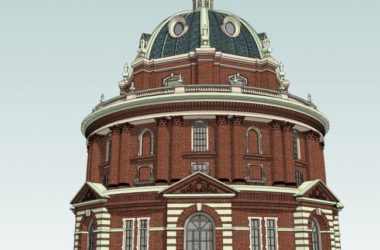 Sketchup古建筑模型|多层穹顶古塔，英式古典风格，古建-BIM建筑网