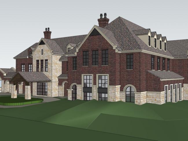 Sketchup住宅模型|多层住宅，会所，英式古典风格