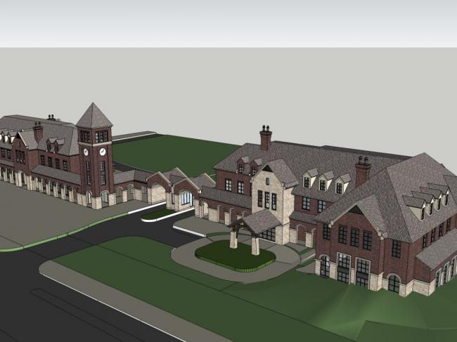 Sketchup住宅模型|多层住宅，会所，英式古典风格