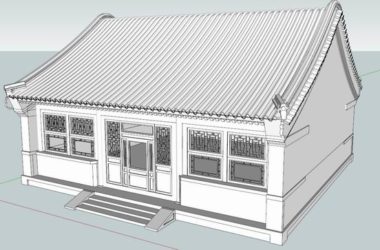 Sketchup古建筑模型|多层四合院厢房，中式风格 ，古建-BIM建筑网