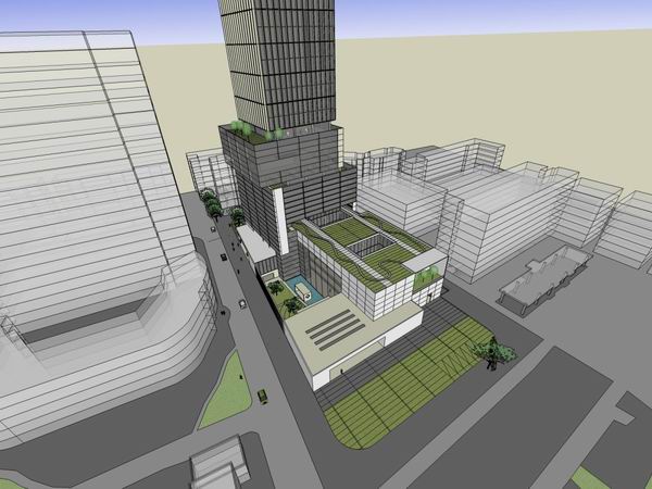 Sketchup医院模型|多高层医院，医疗，现代风格