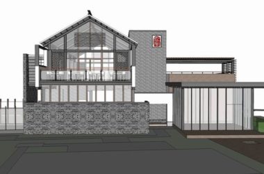 Sketchup住宅模型|多层会所，住宅，中式风格-BIM建筑网