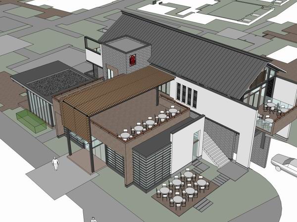 Sketchup住宅模型|多层会所，住宅，中式风格