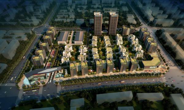 Sketchup综合体模型|多高层综合体，办公楼，商业，住宅，现代风格