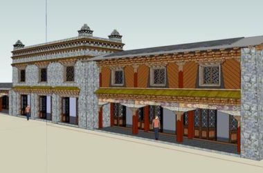 Sketchup商业模型|多层藏族传统沿街商铺，商业，古典风格-BIM建筑网