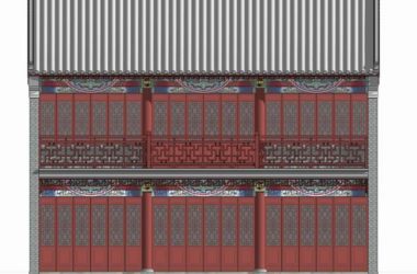 Sketchup古建筑模型|多层卷棚，中式风格 ，古建-BIM建筑网