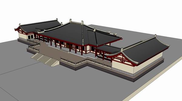 Sketchup文化模型|多层宋代博物馆，文化建筑，中式风格