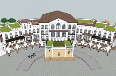 Sketchup商业模型|多层商业会所，西班牙古典风格-BIM建筑网