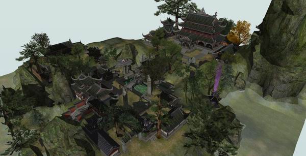 Sketchup古建筑模型|多层古建场景，中式风格 ，古建