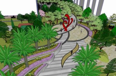 Sketchup景观模型|小区景观，住宅景观，现代风格-BIM建筑网