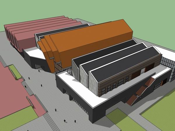 Sketchup文化模型|多层博物馆，文化建筑，现代风格