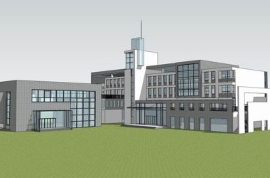 Sketchup办公模型|多层旅游区服务办公楼，现代风格-BIM建筑网