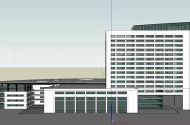 Sketchup办公模型|高层办公楼，现代风格-BIM建筑网