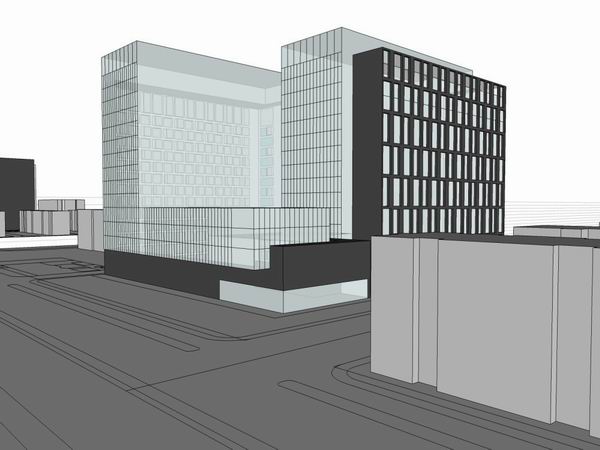 Sketchup办公模型|高层办公楼，现代风格