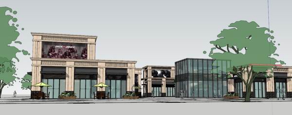 Sketchup商业模型|多层商业区，古典风格