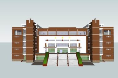 Sketchup文化模型|多层图书馆，文化建筑，古典风格-BIM建筑网