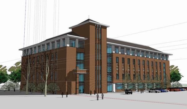 Sketchup办公模型|多层办公楼，古典风格