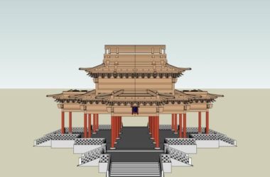 Sketchup古建筑模型|多层承光殿梁架构，中式风格 ，古建-BIM建筑网
