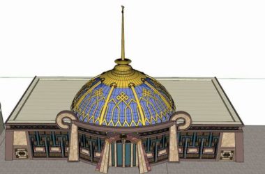 Sketchup商业模型|多层民族餐厅，商业，古典风格-BIM建筑网