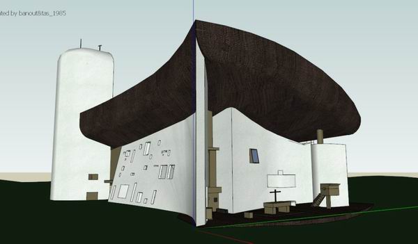 Sketchup文化模型|多层教堂，文化建筑，现代风格