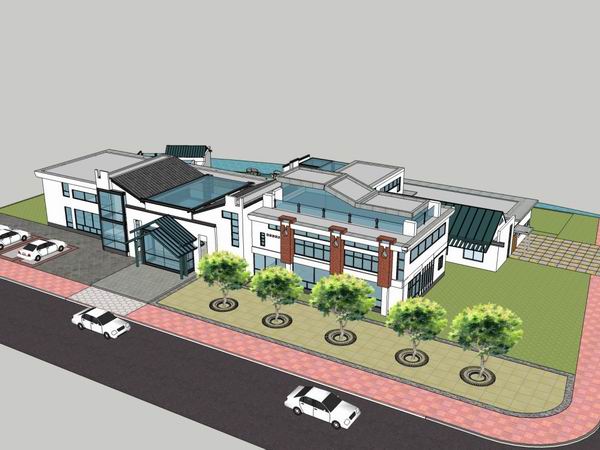 Sketchup商业模型|多层娱乐会所，商业，现代风格