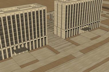 Sketchup办公模型|高层办公楼，现代风格-BIM建筑网