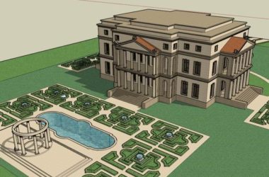 Sketchup办公模型|多层意大利复兴大厦，办公楼，古典风格-BIM建筑网