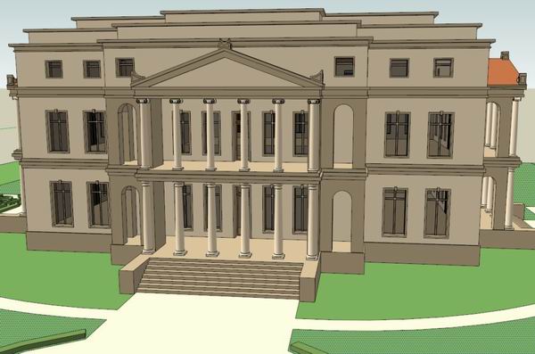 Sketchup办公模型|多层意大利复兴大厦，办公楼，古典风格